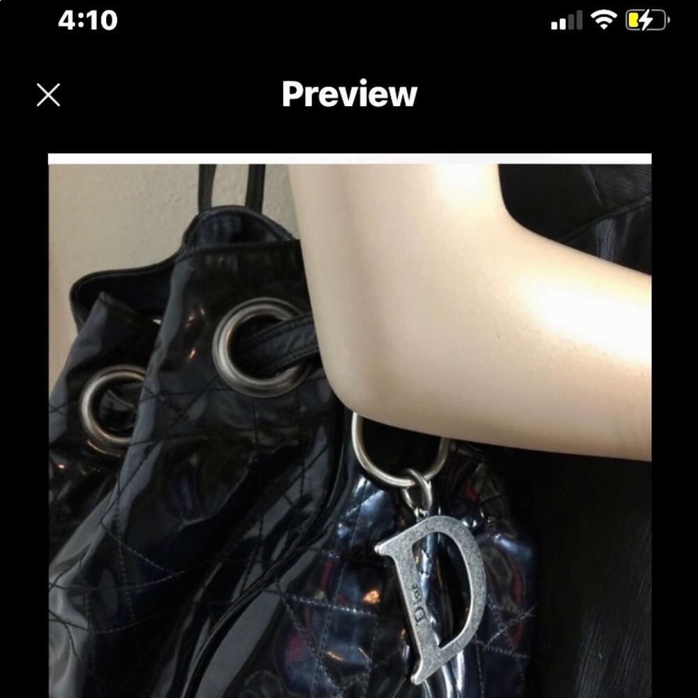 DIOR CANNAGE LAMBSKIN Shoulder HANDBAG. - Picture 6 of 10